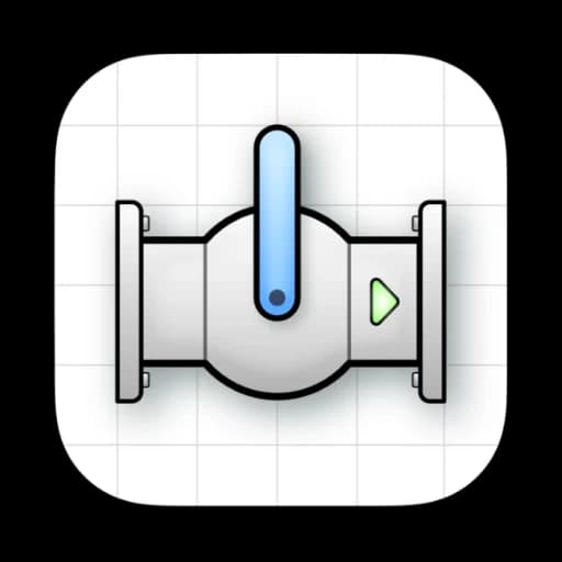 ICS Testbed product icon featuring an industrial fluid valve against a graph paper background.